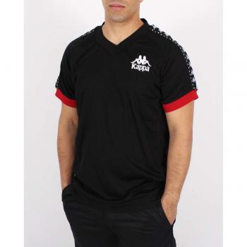 Kappa Andjar Auth tee Camiseta, Hombre, Black/Red Dk, XL