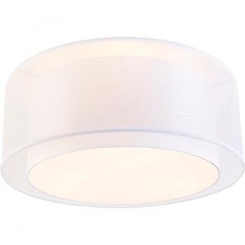 Plafón moderno textil blanco 50 cm 3 luces - DRUM DUO