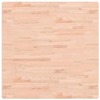 Tablero de mesa cuadrado de madera maciza de haya 90x90x1,5 cm Marrón