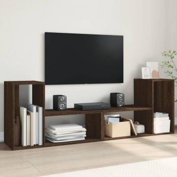 Muebles de TV 2 piezas Roble Marrón 75x30x50 cm madera multicapa