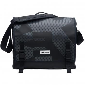 NEW LOOXS Postino Office – Bolsa Cilindro de Black Grey 14L Bisonyl 38 x 30 x 12 cm