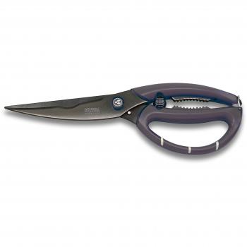 Laguiole Evolution® - Tijeras de podar de cocina - Tijeras de podar de aves - Corte perfecto de carnes de mariscos y pizza - en ABS y acero inoxidable - Diseño ácido en negro - 30 x 11 x 2,5 cm