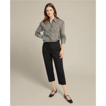 Pantalón recto capri de mujer de tejido sostenible