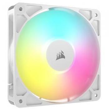 Corsair RS120 ARGB Ventilador Suplementario PWM 120mm Blanco - Ventilador de CPU con conexión en cadena, bajo nivel de ruido, rodamiento de cúpula magnética