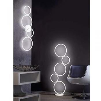 Lámpara de Pie LED Rondo 36W Dimmable Luz Cálida 3000K Metal Blanco Mate Altura 115cm