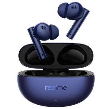 Realme Buds Air 5 Azul - Auriculares Bluetooth Inalámbricos con Bluetooth 5.3, Cancelación Activa de Ruido, 38 horas de tiempo de reproducción, resistencia al agua IPX5, Bass Lock,