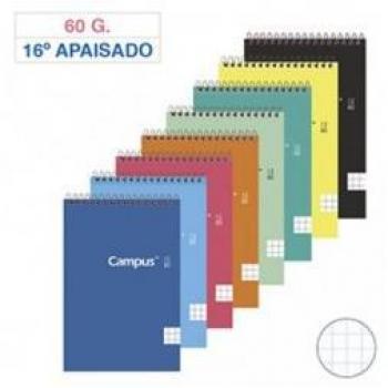 Bloc de Notas Espiral A7 Cuadriculado 80 Hojas 60g/m² Campus Apaisado
