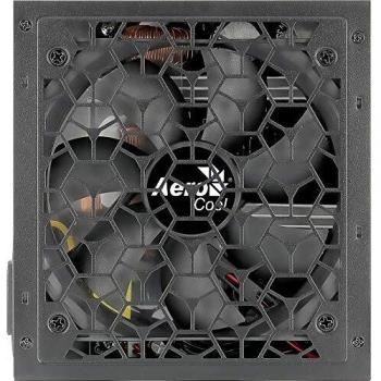 Aerocool AEROB650, Fuente de Alimentación PC 650W, 80Plus Bronze 230V EU, ATX 12V, Ventilador 12cm, Negro
