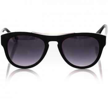 Frankie Morello Black Acetate Sunglasses - Male, One Size, Chic Geometric Design