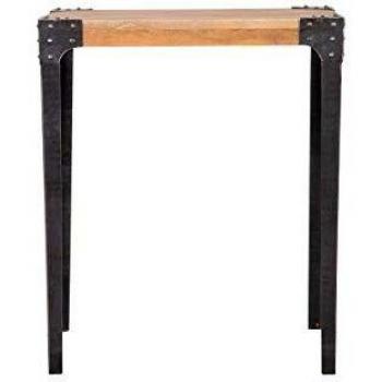 Mesa de bar rectangular diseño industrial madera y metal Madison