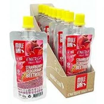 Mulebar - Pulpa de frutas – Fresa – Grosella – Betterave – 65 g – Gel energético