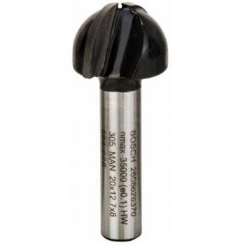 Bosch 2 608 628 370 - Fresas para medias cañas - 8 mm, R1 10 mm, D 20 mm, L 12,4 mm, G 46 mm