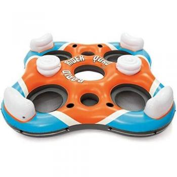 Bestway Rapid Rider Flotador con Respaldo Isla Hinchable, 257 x 257 cm