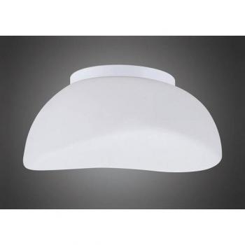 Lámpara de techo Opal 3 Bombillas E27, cromo pulido, vidrio blanco esmerilado