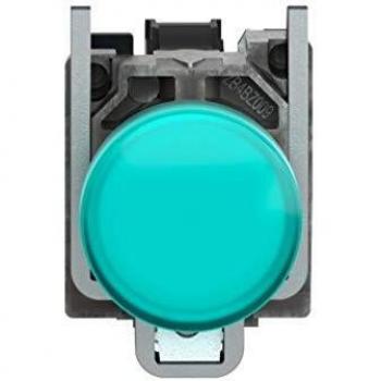 Schneider Electric XB4BVB3 Piloto Luminoso Redondo Diámetro 22, IP65, LED Integral, 24 V, Terminales, Verde