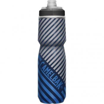 Camelbak Bidón Podium Chill 710ml, bidón de ciclismo, capacidad de 710 ml (24 oz), diseño azul/negro, aislamiento para mantener la temperatura de las bebidas, boquilla a prueba de derrames, fácil