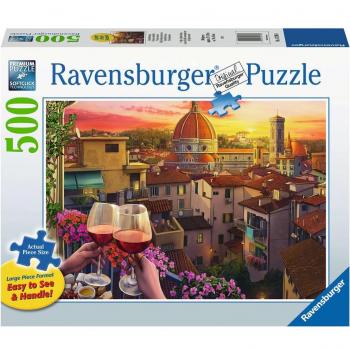 Cozy Wine Terrace 500-Piece Large Format Jigsaw Puzzle by Ravensburger