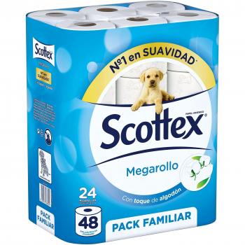 Scottex Megarollo Papel Higiénico Seco 24 rollos