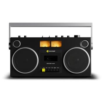 We Are Rewind Curtis - Portable Bluetooth Cassette Player Boombox with 15h Battery Life, 104W Stereo Speaker, Black