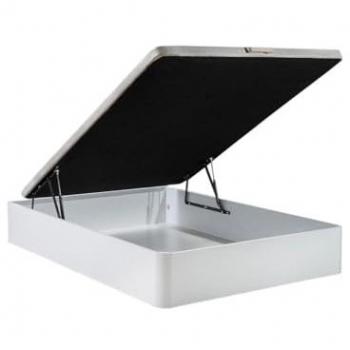 Cama Canapé Abatible Blanco 150x190 cm con Almacenamiento