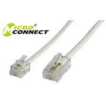 Microconnect MPK465 20m Blanco cable telefónico - Cable para teléfonos fijos
