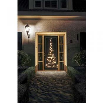 Árbol de Navidad silueta para puerta Fairybell 210 cm 60 LED cálidos