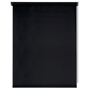 Estor Enrollable Blackout Opaco Negro 140 x 250 cm - Total Privacidad y Oscuridad para Dormitorio, Cocina o Salón