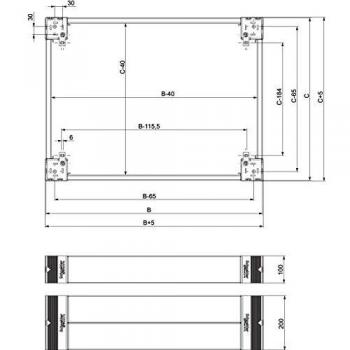 Zócalo Frontal Spacial SF/SM Schneider Electric NSYSPF6100, Gris, Acero, dimensiones 100 x 600 mm