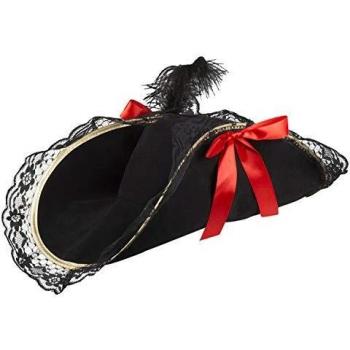 Boland 10132042 - Sombrero pirata Roxanne, color negro