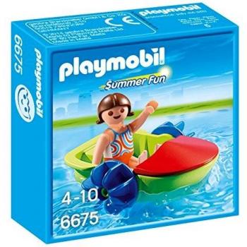 PLAYMOBIL- Summer Fun Bote para Niños Playsets de Figuras de Juguete, Multicolor