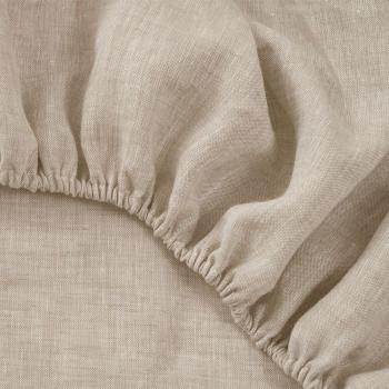 Sábana Bajera de Lino Bassols - Beige
