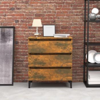 Aparador de madera contrachapada color roble ahumado 60x35x69 cm - Mueble de Almacenaje de Salón, Buffet para salón Moderno, Armario Auxiliar, Armario de Almacenamiento