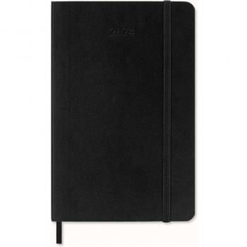 Moleskine 12-Month Weekly Pocket Notebook Diary 2024, Soft Cover, Black (9 x 14 cm)