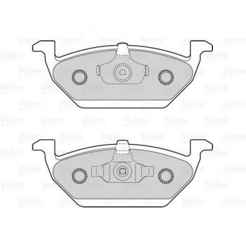 Pastillas de freno VALEO 302029 para SEAT Ibiza, Leon, Toledo, Cordoba, Mii y VOLKSWAGEN Golf, Polo, Caddy, Bora, New Beetle, Fox - Juego de 4 unidades