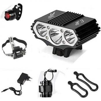 ConstefireFire Linterna LáMPARA para Bicicletas Bici CREE XM-L U2 - Luz LED Frontal para Manillar de Bicicleta