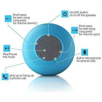 Mini portátil Wasserdichter Drahtloser Bluetooth Altavoces 3W mit Mikrofon für Apple iPhone 5 5S iPad iPod Sumsang galaxia S4 Tablet blau