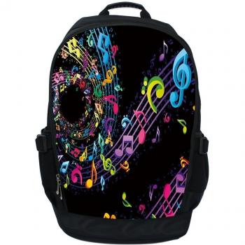 Luxburg - Funda de piel mochila/mochila para ordenador portátil de 15, color Música Vortex