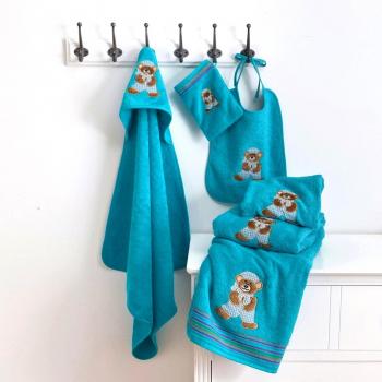 Tradition des vosges toalla Bonne Nuit, azul, 070x140