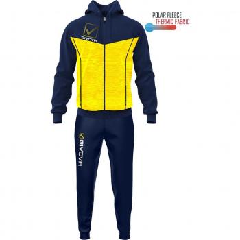 Givova Chándal Visa Melange con capucha Polarflex azul/amarillo Melange, talla S