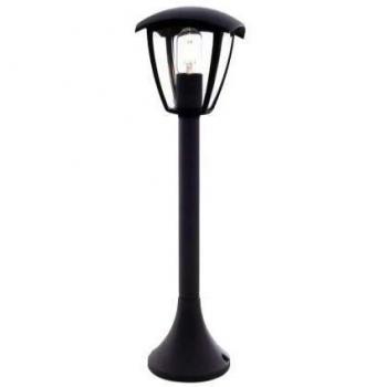 Lámpara Exterior Negra Mate 60cm para Bombilla E27
