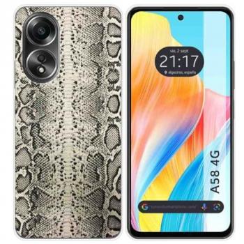 Funda de Silicona para Oppo A58 4G con Diseño Animal 01 y Dibujos