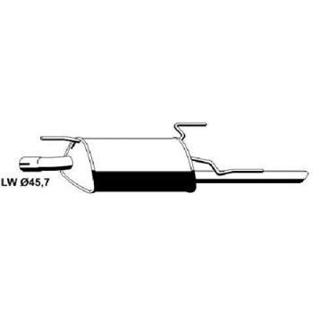 Silenciador trasero ERNST 043014 para OPEL Vectra B CC, Berline y Break