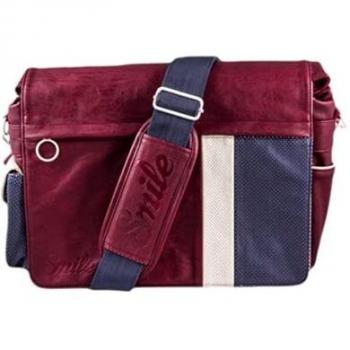 Smile - Bolsa Messenger Urban Nomad Earth M Granate Ideal para cámaras Reflex