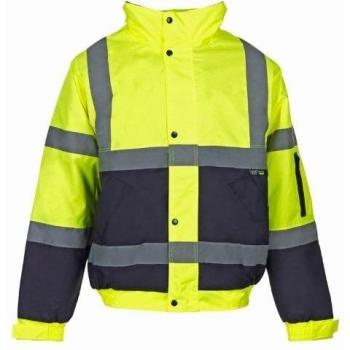 SuperTouch 35545 Chaqueta Bomber HI Vis 2 Tone, Amarillo/Azul Marino, XX-Large