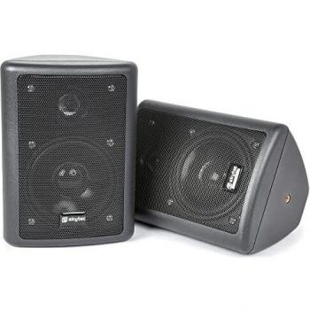 Skytec ODS40B Conjunto de Altavoces Stereo, 2-vias, 75W MAX, Compactos, Megafonía, Karaoke, Altavoces, HiFi, Surround Negro - Pareja