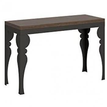 Mesa abatible Paxon Doble 120x45/90 cm Nogal con estructura Antracita