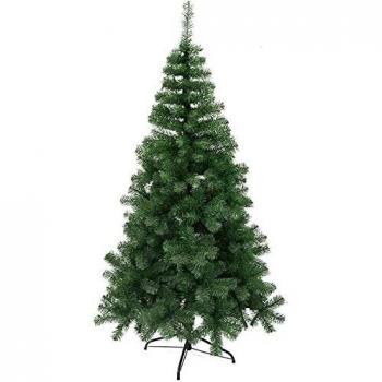 TIENDA EURASIA® Árbol de Navidad - Árboles de Navidad Artificiales - Soporte de Pie Metálico - Medidas 90-210 cm - Colores Verde y Blanco - Fácil Montaje - Embalaje en Caja