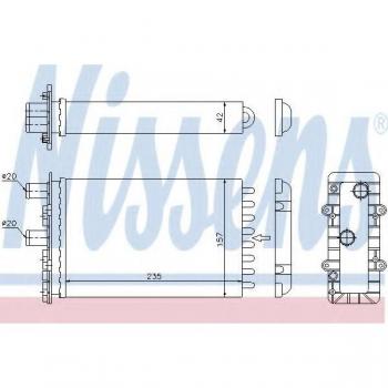 Radiador de calefacción NISSENS 73974, tipo: calentador, características: diseño compacto, eficiente en la transferencia de calor, fácil instalación, compatible con varios modelos de vehículos