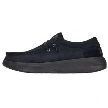 HeyDude Wally X Suede Casual Lace-Up Shoes for Men - Black - Size 42