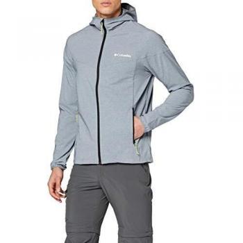 Columbia Heather Canyon Jacket Chaqueta Softshell con Capucha, Aislamiento térmico sintético Hi-Loft, Hombre, Grey Ash, S